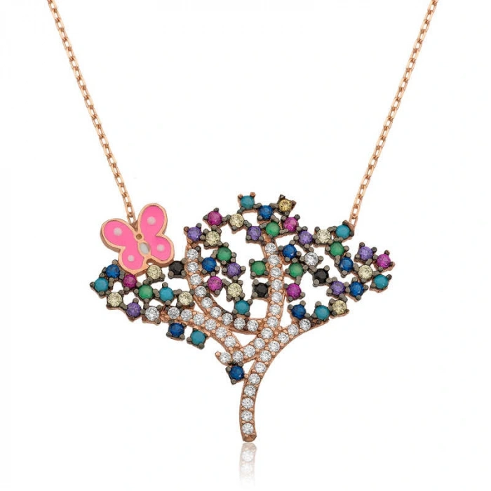 925 Ayar Gümüş Bahar Ağacı Kadın Gümüş Kolye PT26109175 (599599)