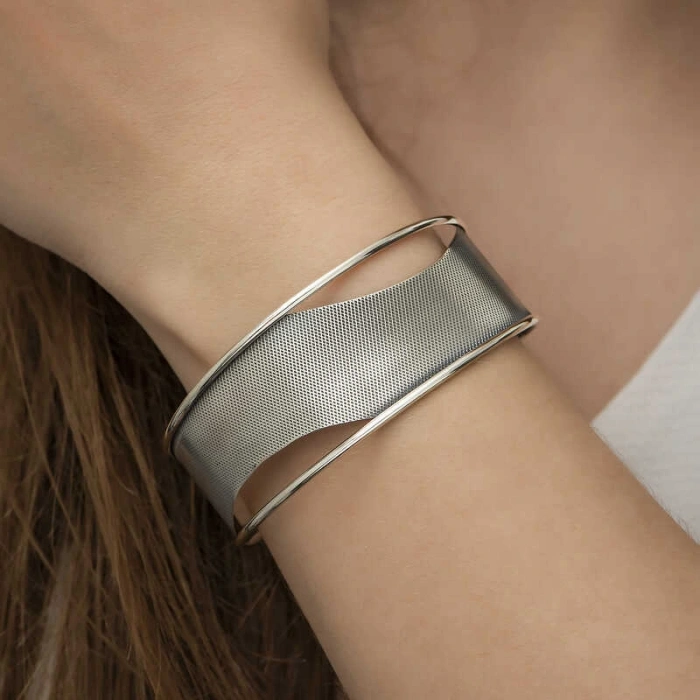 Byhodi 925 Ayar Gümüş Eskitme Desenli Bilezik T6119 (599599)