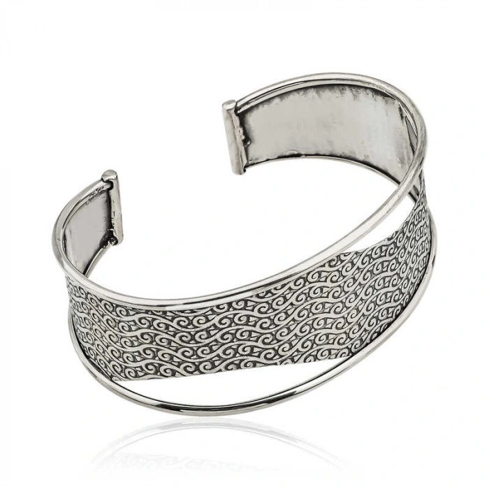 Byhodi 925 Ayar Gümüş Eskitme Desenli Bilezik T6120 (599599)