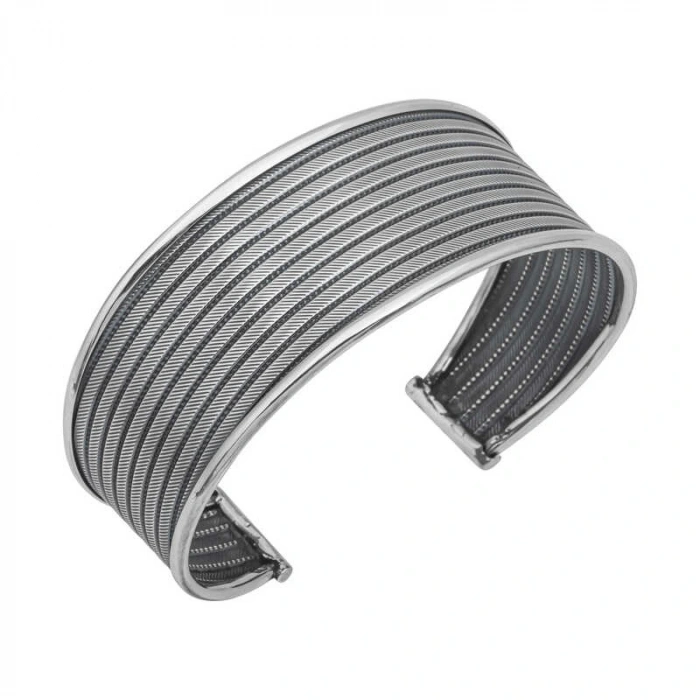 Byhodi 925 Ayar Gümüş Eskitme Desenli Kadın Bilezik T6857 (599599)