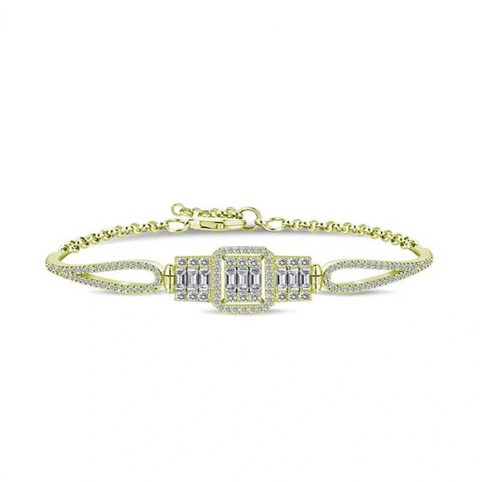 Byhodi ​925 Ayar Gümüş Gold Baget Bileklik T4867 (599599)