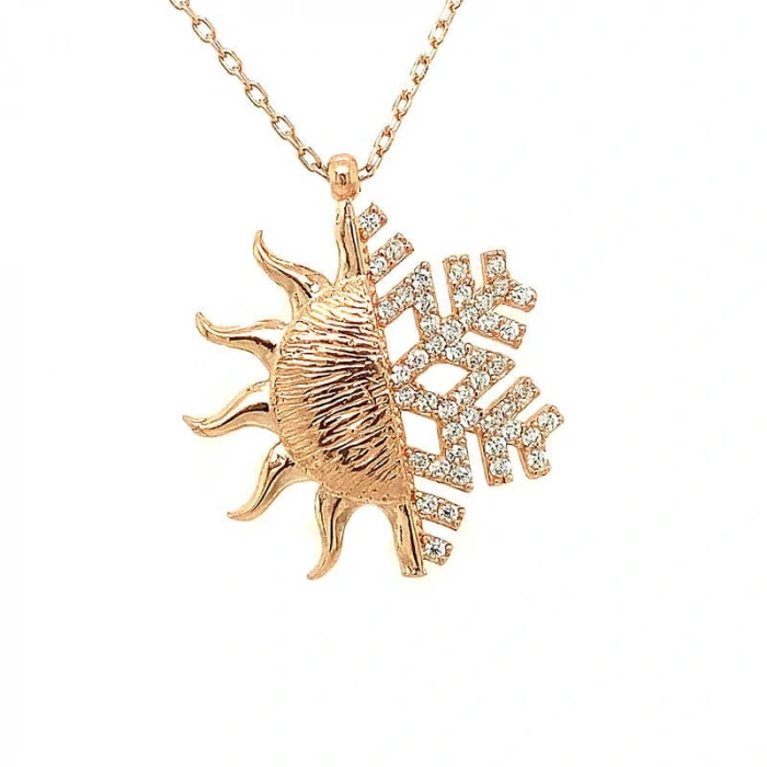 Byhodi 925 Ayar Gümüş Güneş Kartanesi Bayan Gümüş Kolye T6039 (599599)