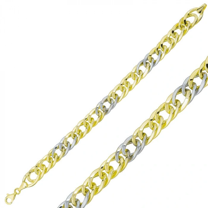 Byhodi ​925 Ayar Gümüş İki Renkli Zincir Bileklik T4824 (599599)