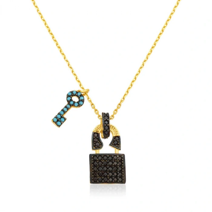 925 Ayar Gümüş Kalbimin Anahtarı Kadın Gümüş Kolye PT2610268 (599599)