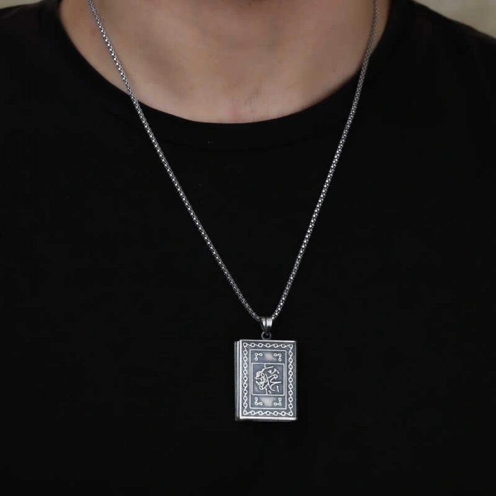 Byhodi 925 Ayar Gümüş Kare İçi Açılabilen Muskalık Gümüş Kolye T6004 (599599)