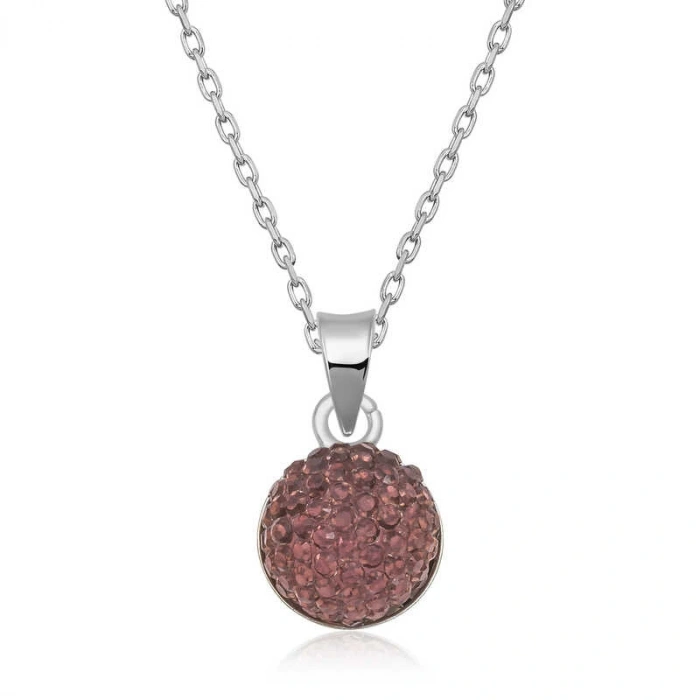 925 Ayar Gümüş Kristal Taşlı Kadın Gümüş Kolye T6944 (599599)