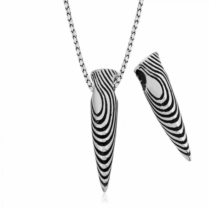 925 Ayar Gümüş Kurşun Gümüş Kolye T5563 (599599)