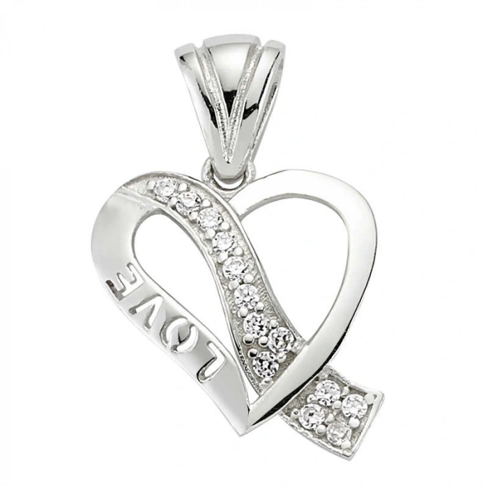 925 Ayar Gümüş Love Kalp Kadın Gümüş Kolye PND47138292 (599599)