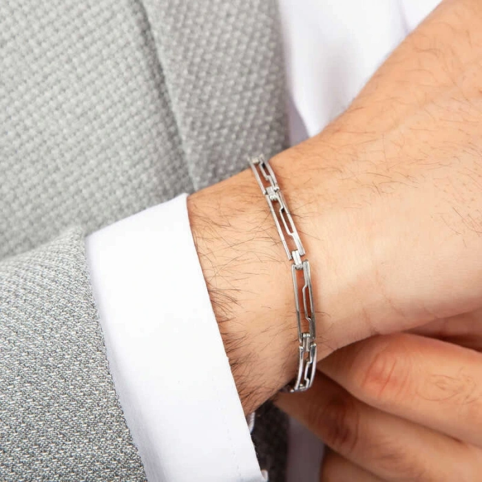 Byhodi 925 Ayar Gümüş Oksitli Erkek Bileklik T7404 (599599)