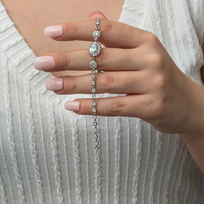 Byhodi 925 Ayar Gümüş Oval Su Yolu Kadın Bileklik T8769 (599599)