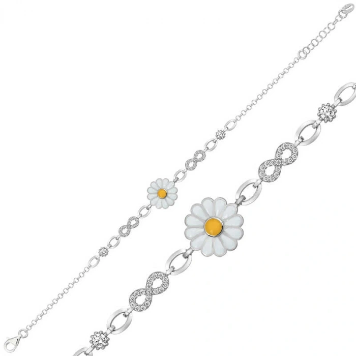 Byhodi 925 Ayar Gümüş Papatya Bileklik T6084 (599599)