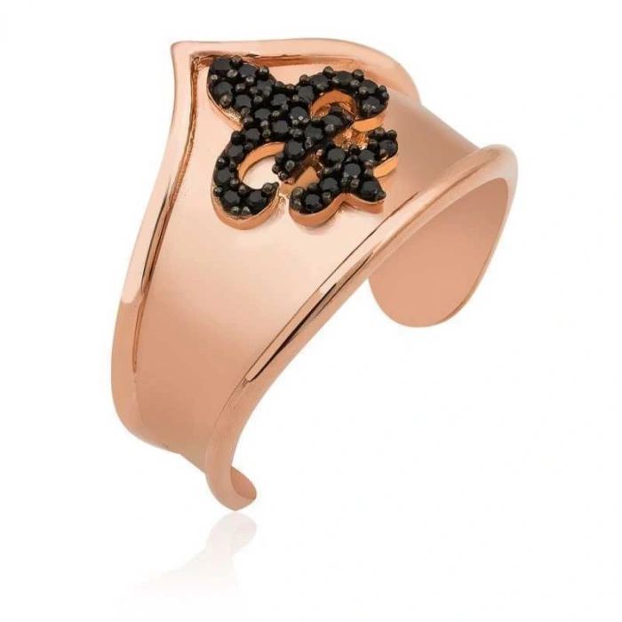 Byhodi 925 Ayar Gümüş Rose Desenli Eklem Yüzük LR1230235 (599599)