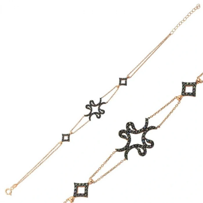 Byhodi 925 Ayar Gümüş Rose Dört Vavlı Bileklik BR0460277 (599599)