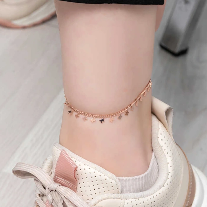 Byhodi 925 Ayar Gümüş Rose Kelebek Halhal T8099 (599599)