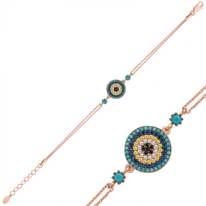 Byhodi 925 Ayar Gümüş Rose Nazar Bileklik T5460 (599599)