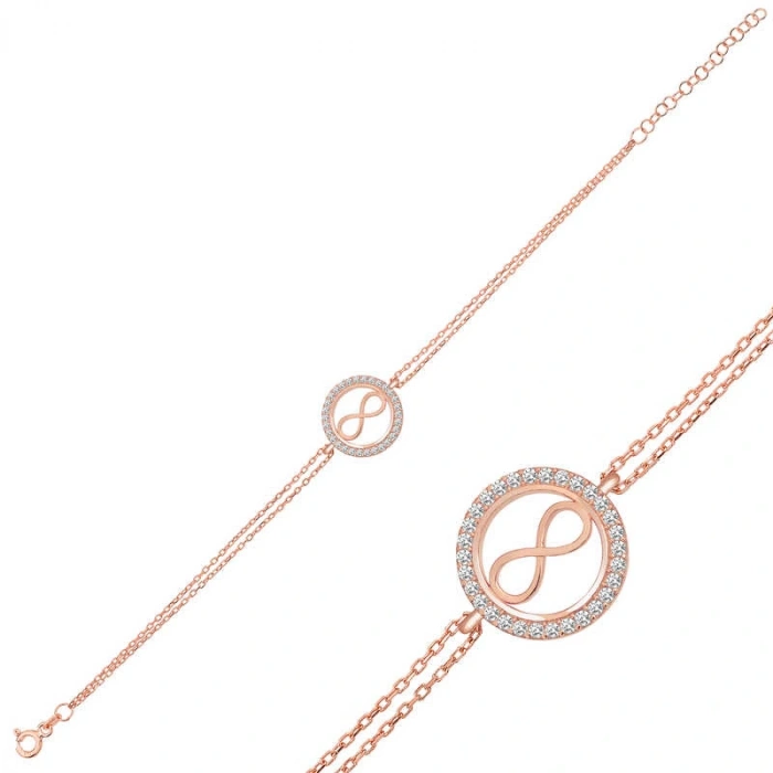 Byhodi 925 Ayar Gümüş Rose Sonsuzluk Bileklik T5987 (599599)