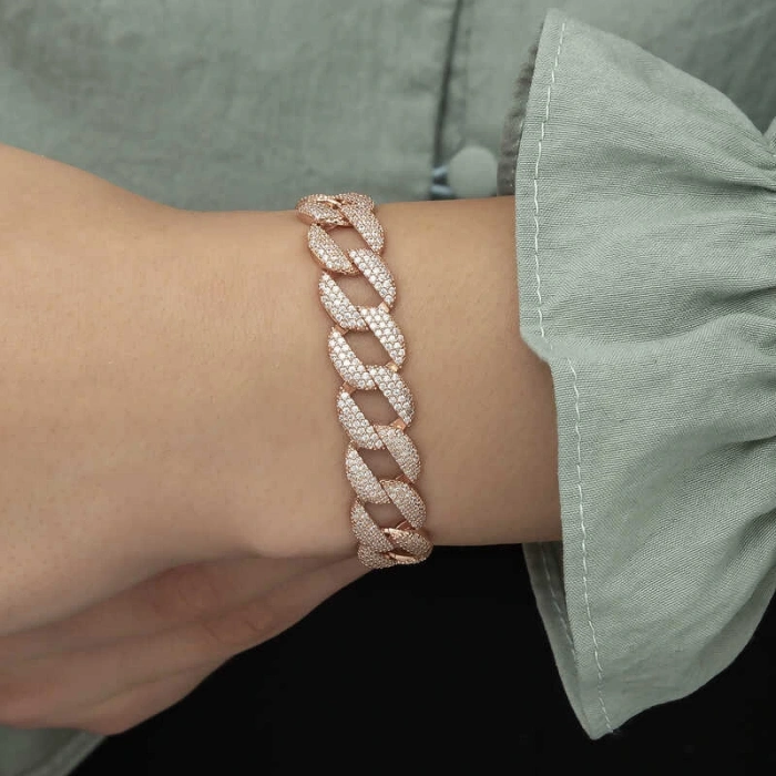 Byhodi 925 Ayar Gümüş Rose Taşlı Gurmet Bileklik T5850 (599599)