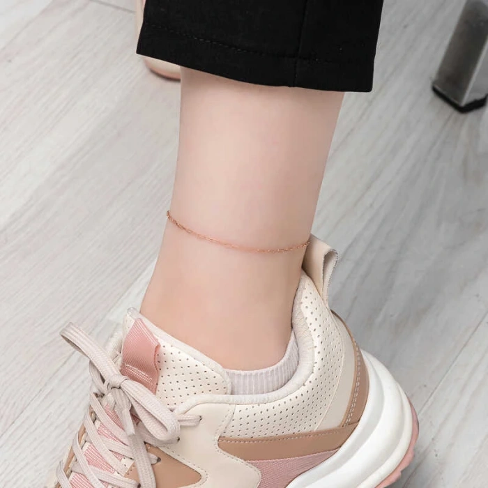 Byhodi 925 Ayar Gümüş Rose Zincir Desenli Halhal T8131 (599599)