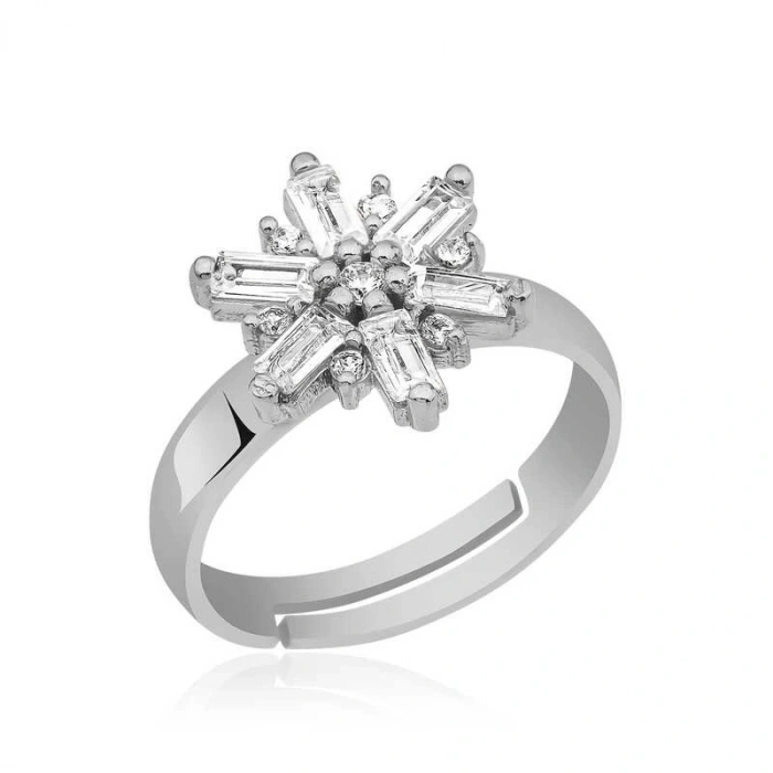 Byhodi 925 Ayar ​Gümüş Rüzgar Gülü Yüzük T5014 (599599)