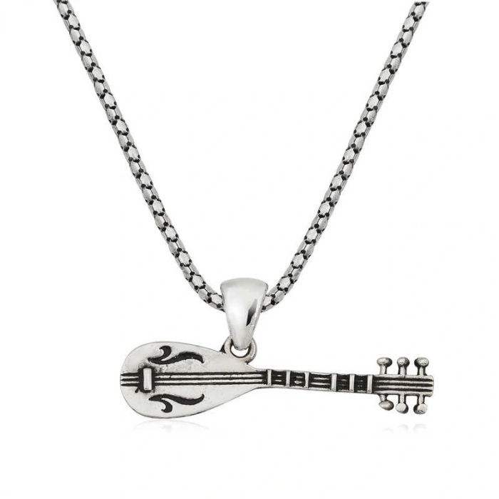 925 Ayar Gümüş Saz Erkek Gümüş Kolye T3852 (599599)