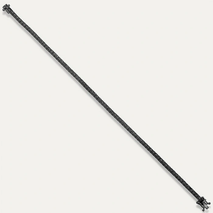 Byhodi 925 Ayar Gümüş Siyah Taşlı Su Yolu Bileklik T7672 (599599)