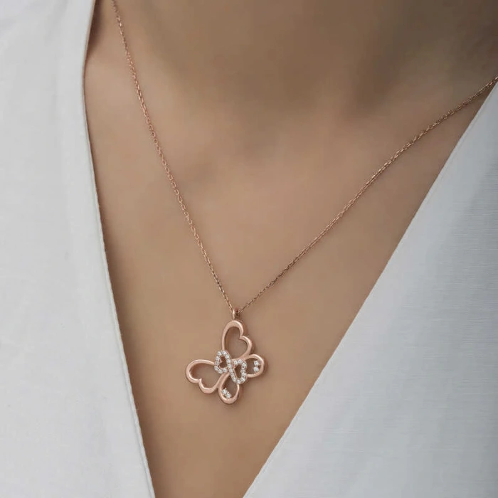 925 Ayar Gümüş Sonsuzluk Kelebek Kadın Gümüş Kolye T6594 (599599)