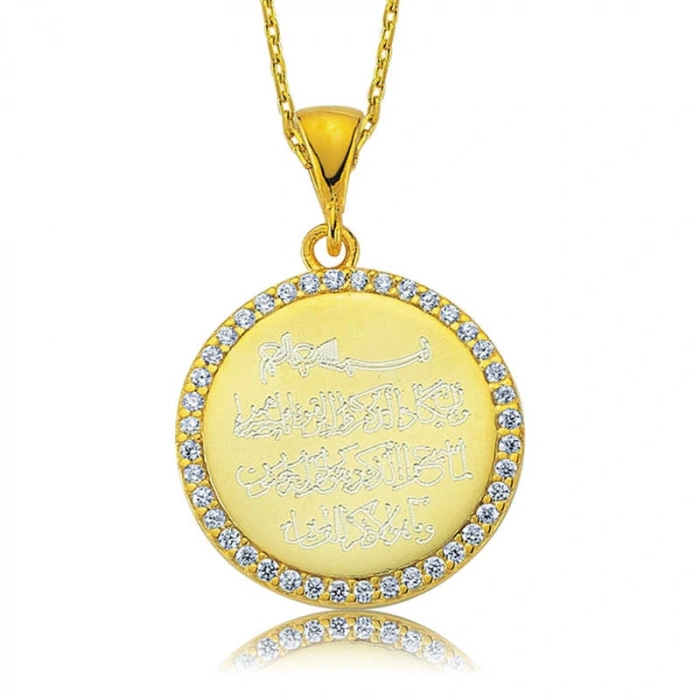 Byhodi 925 Ayar Gümüş Taşlı Nazar Duası Kadın Gümüş Kolye PT2610254 (599599)