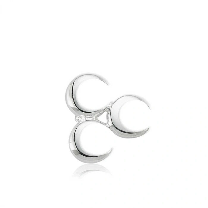 Byhodi 925 Ayar Gümüş Üç Hilal Rozet BRS98121017 (599599)