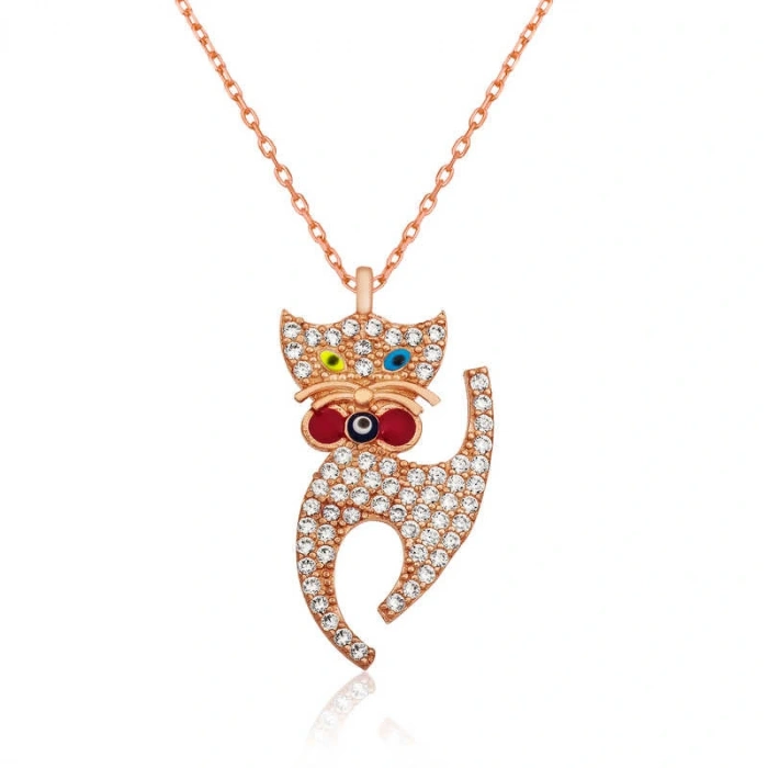 925 Ayar Gümüş Van Kedisi Gümüş Kadın Kolye PT2610774 (599599)