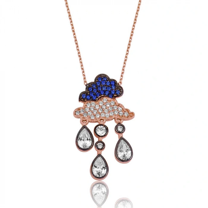 Byhodi 925 Ayar Gümüş Yağmur Bulutu Kadın Gümüş Kolye PT2610361 (599599)