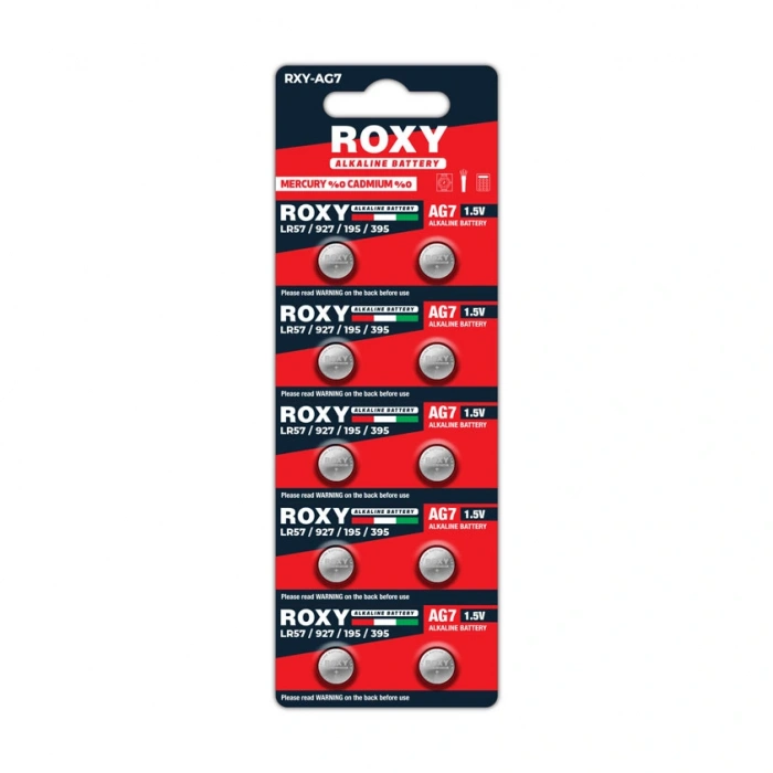 Byhodi AG7 LR57/LR927/195/395 44 Mah Alkalin Düğme Pil 10 Lu Paket (599599)
