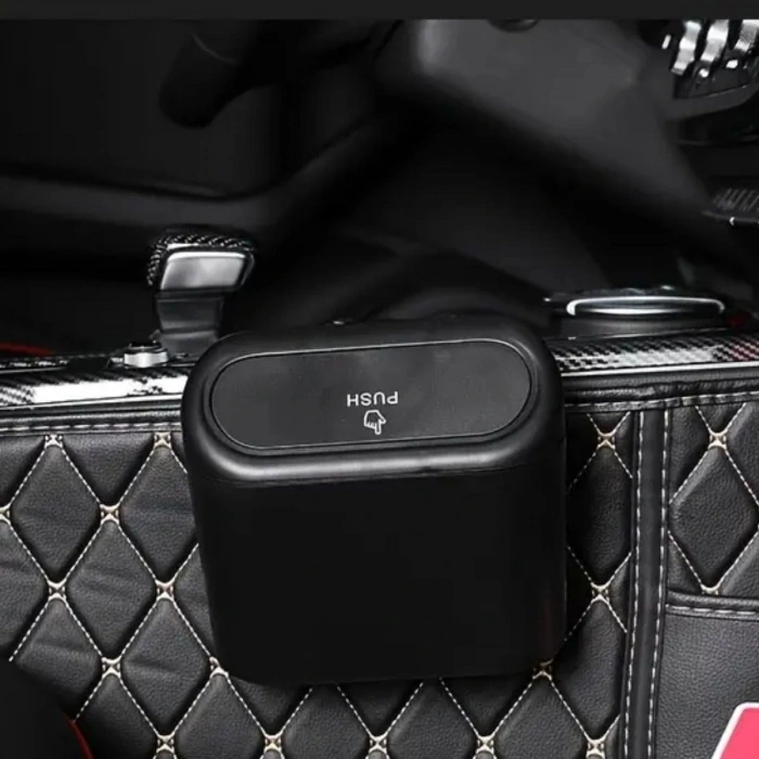 Araç İçi Takılarak Sabitlenebilen Mini Kapaklı Çöp Kovası