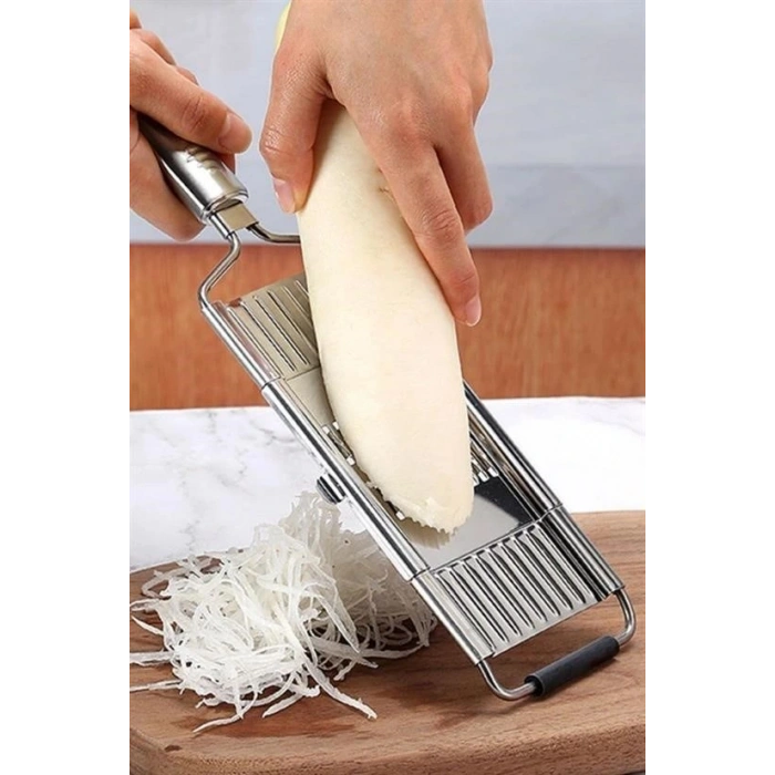 Ayarlanabilir 3 Farklı Başlıklı Tutmalı Sebze Dilimleyici Peynir Rendeleyici Aparat