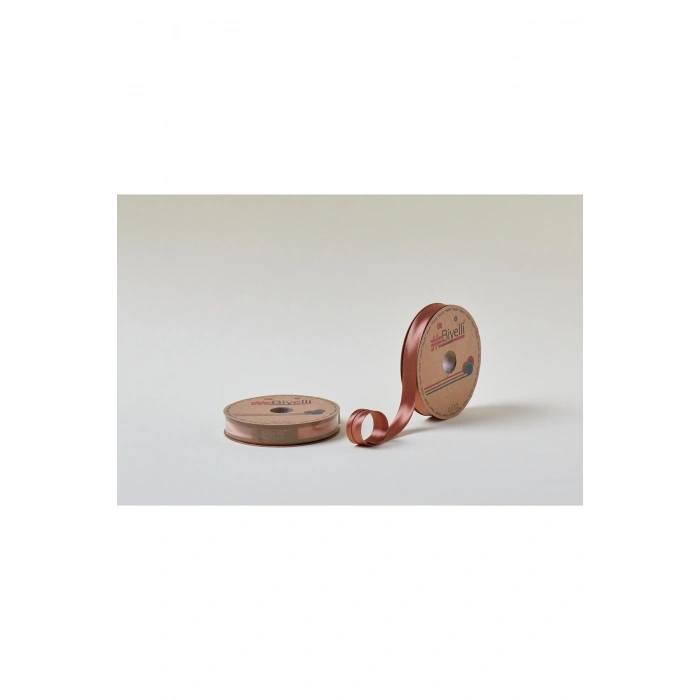 Biye Saten Katlı 064 Kahverengi 2 cm 25 Metre %100 Polyester