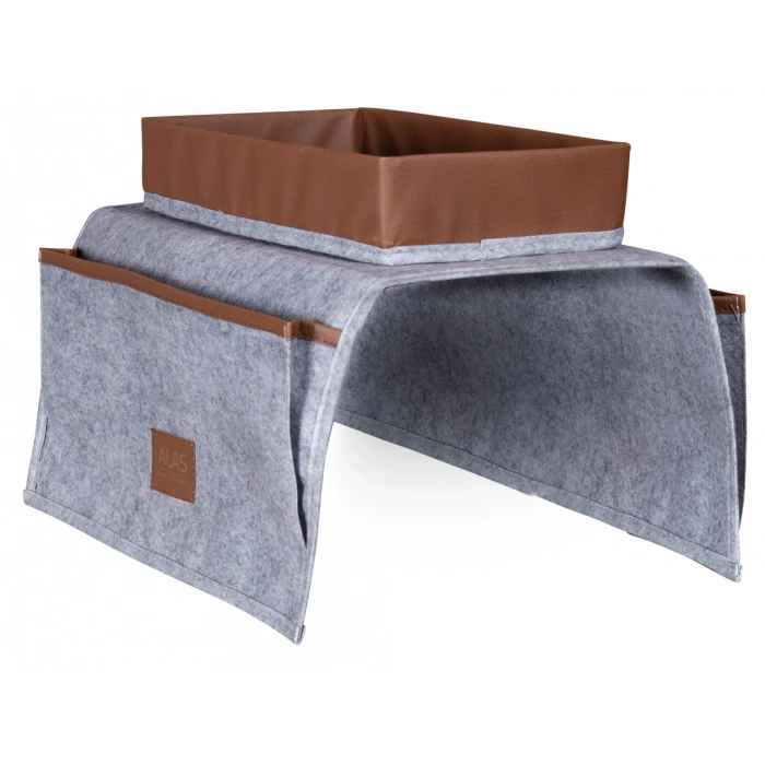 Çok Amaçlı Deri Şeritli Cepli Koltuk Kenarı Düzenleyici 03938