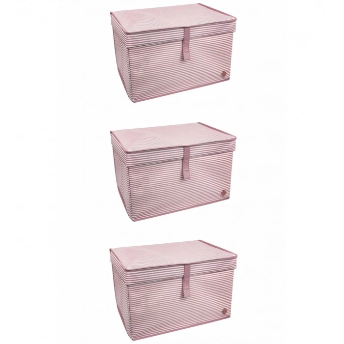 Çok Amaçlı Düzenleyici Kutu Organizer Cırt Cırtlı Hurç Mega Plus Boy 40cm X 30cm X 70cm (3 Adet)