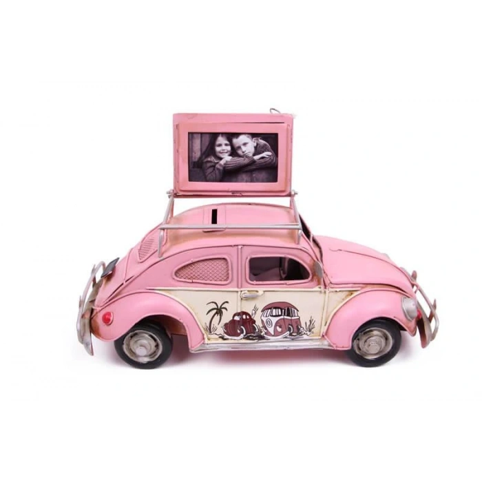 Byhodi Dekoratif Metal Araba Çerçeveli Kumbaralı Biblo (599599)