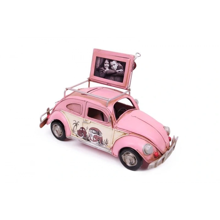 Byhodi Dekoratif Metal Araba Çerçeveli Kumbaralı Biblo (599599)