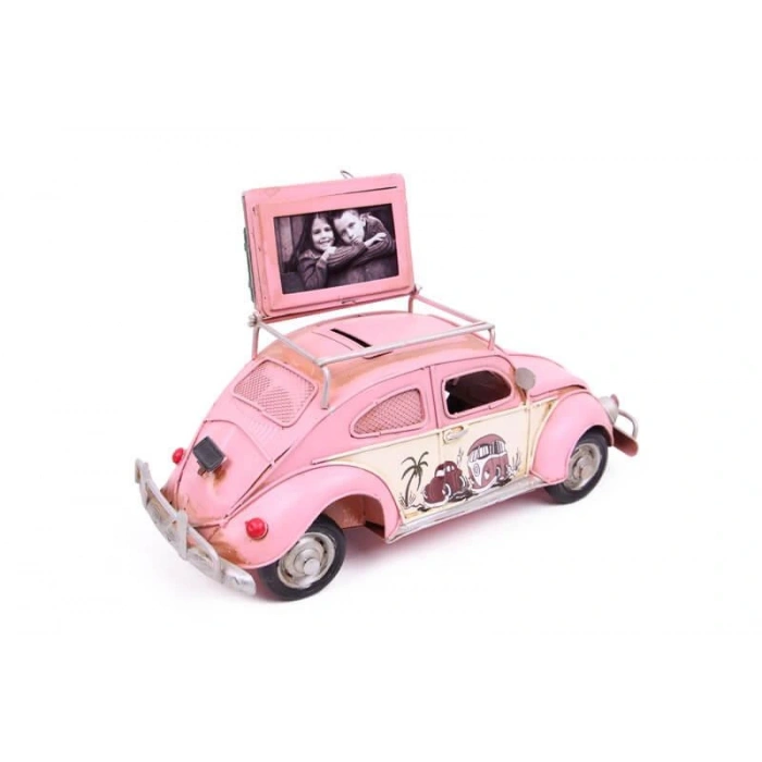 Byhodi Dekoratif Metal Araba Çerçeveli Kumbaralı Biblo (599599)