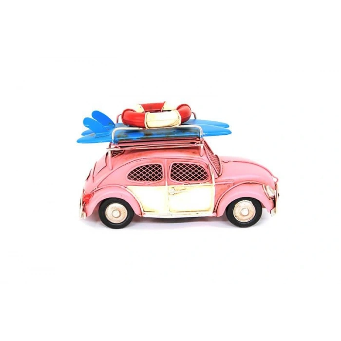 Byhodi Dekoratif Metal Araba Çerçeveli ve Kumbaralı Biblo Hediyelik (599599)