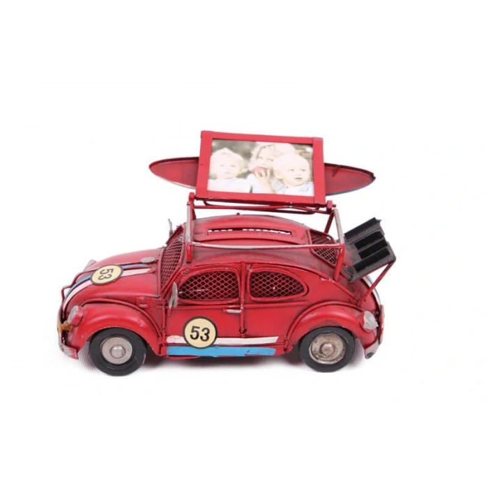 Byhodi Dekoratif Metal Araba Çerçeveli ve Kumbaralı Hediyelik (1378SS) (599599)