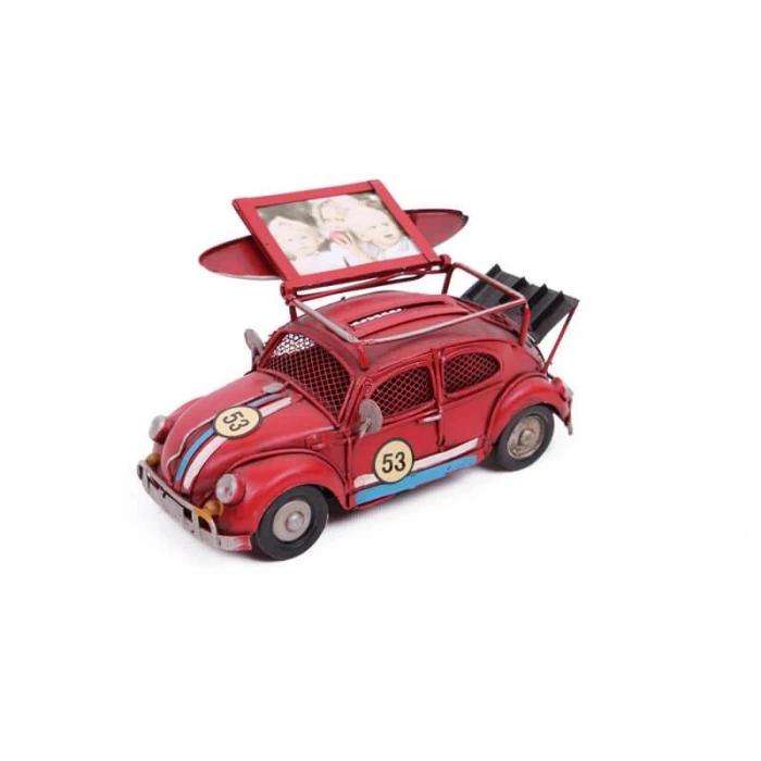 Byhodi Dekoratif Metal Araba Çerçeveli ve Kumbaralı Hediyelik (1378SS) (599599)