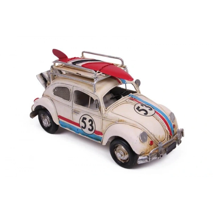 Byhodi Dekoratif Metal Araba Çerçeveli ve Kumbaralı Hediyelik (1385S) (599599)