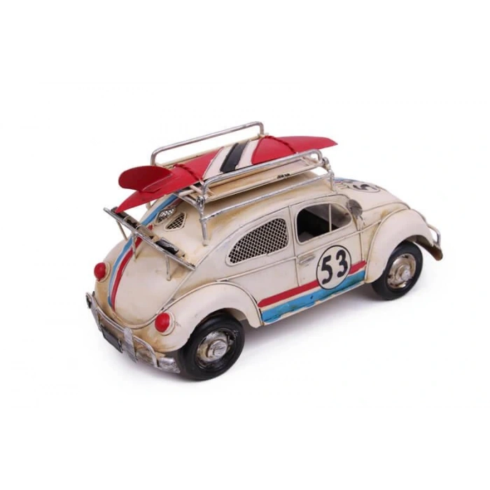 Byhodi Dekoratif Metal Araba Çerçeveli ve Kumbaralı Hediyelik (1385S) (599599)