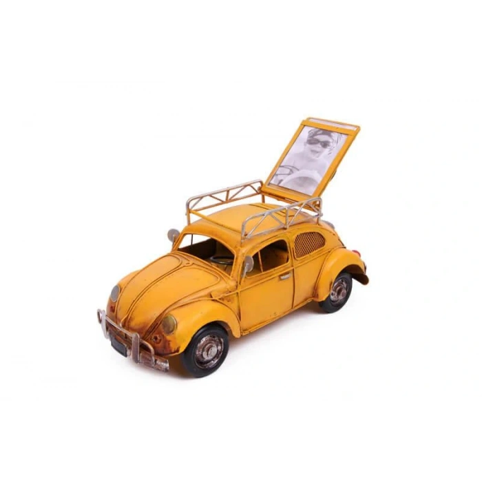 Byhodi Dekoratif Metal Araba Çerçeveli ve Kumbaralı Hediyelik (3076S) (599599)