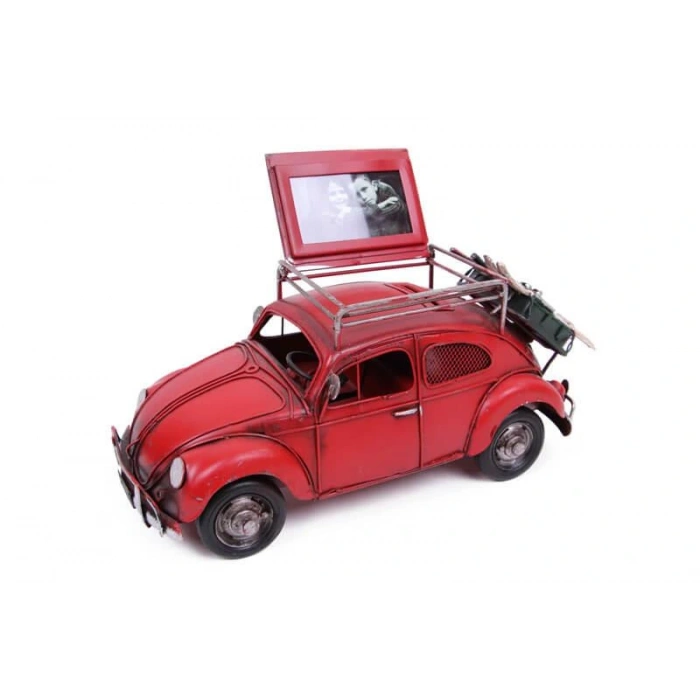 Byhodi Dekoratif Metal Araba Çerçeveli ve Kumbaralı Hediyelik (3398S) (599599)