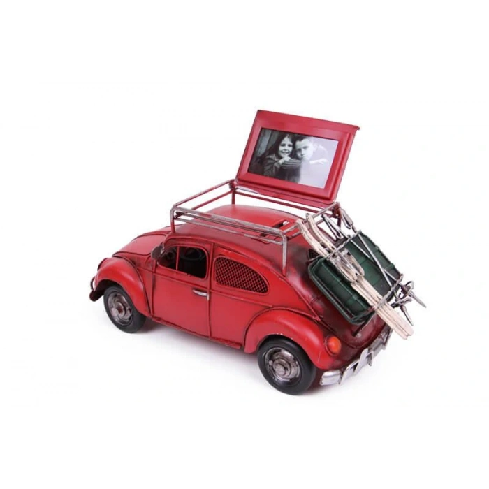 Byhodi Dekoratif Metal Araba Çerçeveli ve Kumbaralı Hediyelik (3398S) (599599)