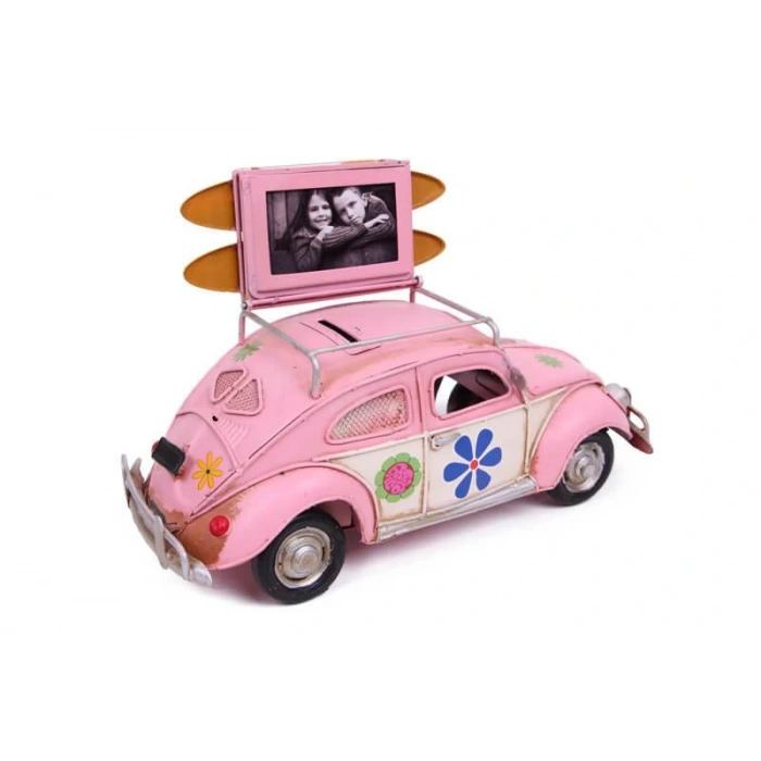 Byhodi Dekoratif Metal Araba Çerçeveli ve Kumbaralı Hediyelik (4338) (599599)