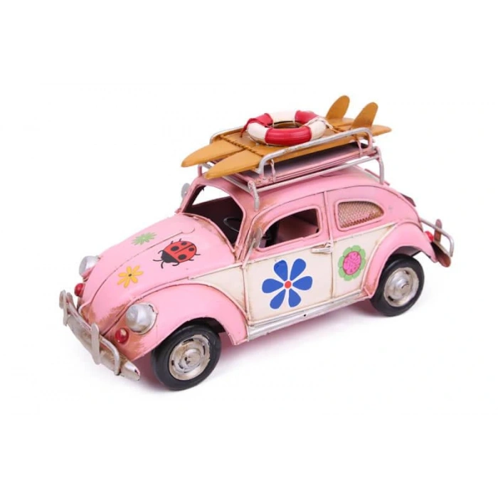 Byhodi Dekoratif Metal Araba Çerçeveli ve Kumbaralı Hediyelik (4338) (599599)