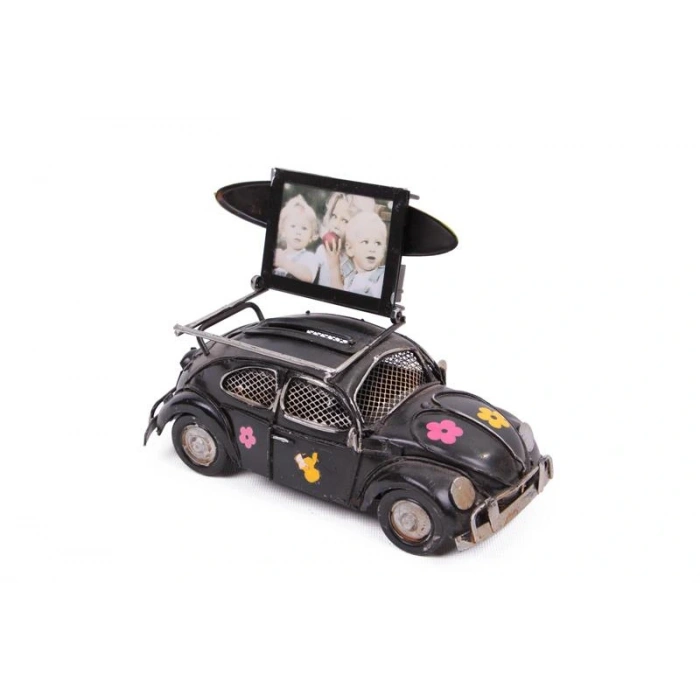 Byhodi Dekoratif Metal Araba Çerçeveli ve Kumbaralı Vosvos Hediyelik (5579) (599599)